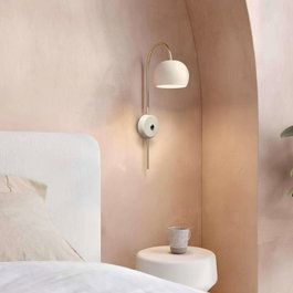 Opviq Lámpara de Pared de Cuerpo Metálico en Crema